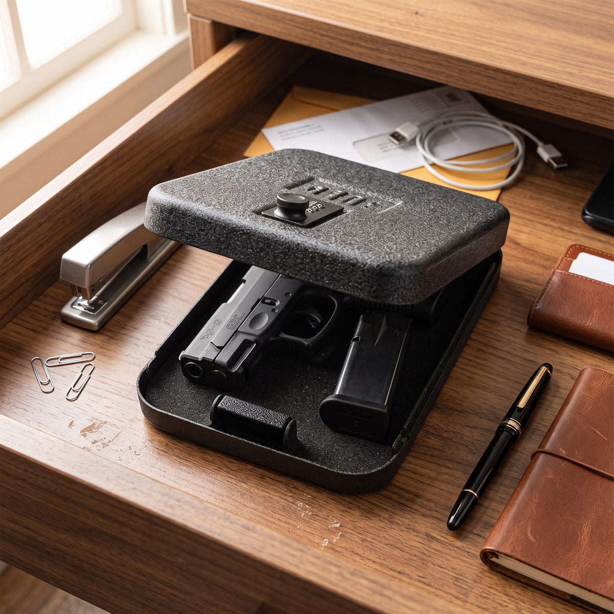 Gunvault portable handgun safe nanovault 300
