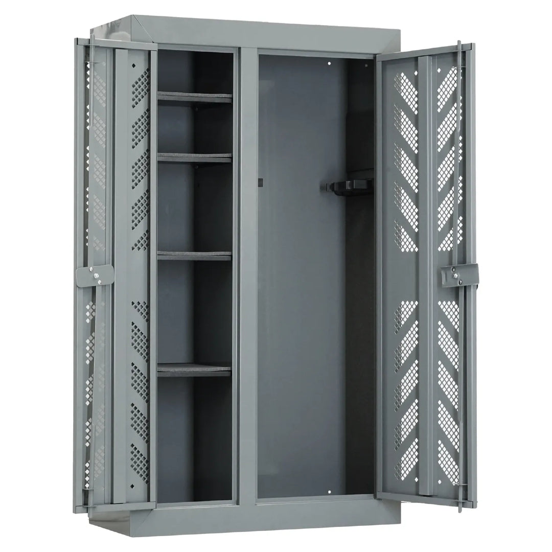 ARMORY 2 DOOR 10 GUN SECURITY CAB (GREY) (Local Vegas Pickup Only)
