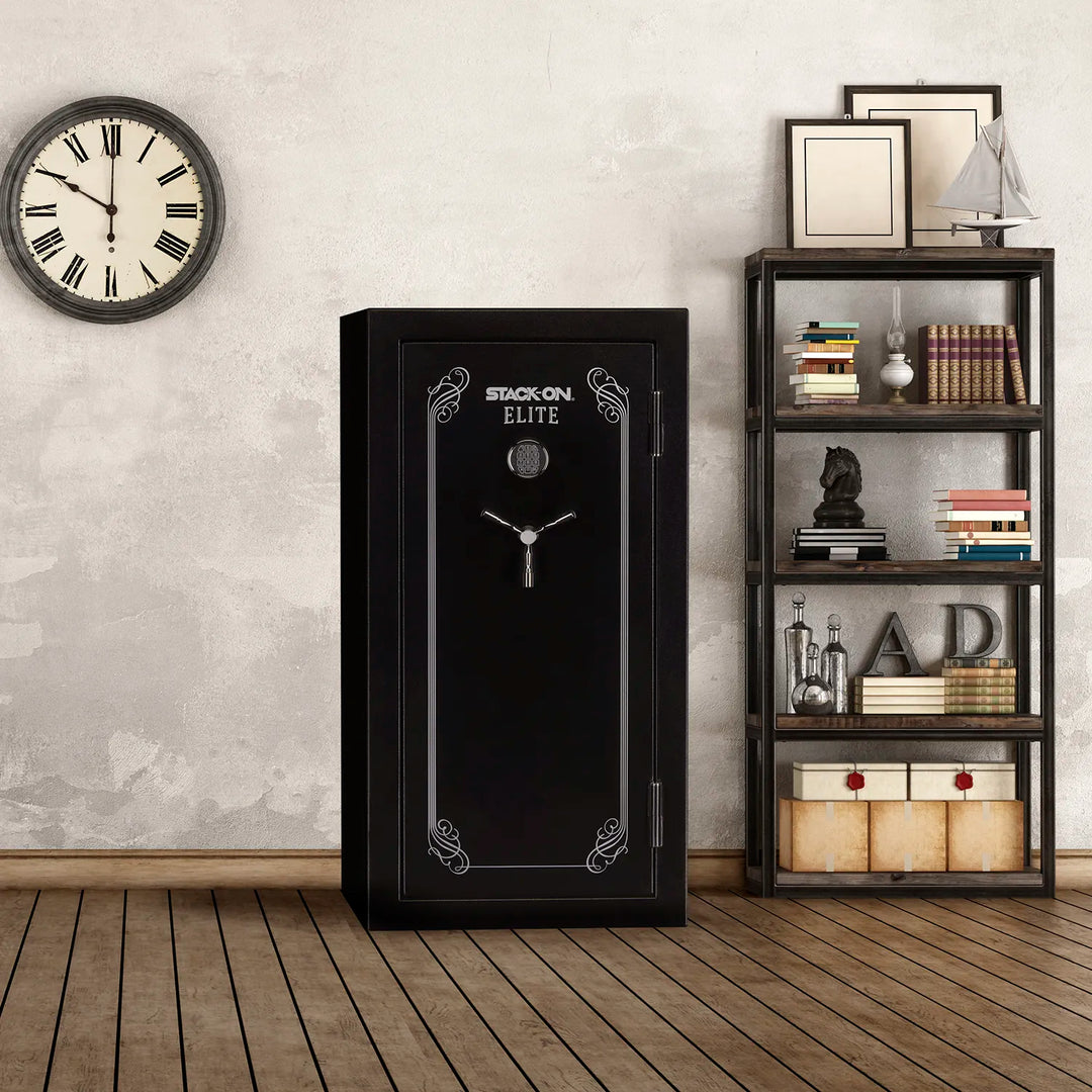 Stack-On Elite 30-Gun Fireproof Gun Safe with Electronic Lock – 30 Min Rating