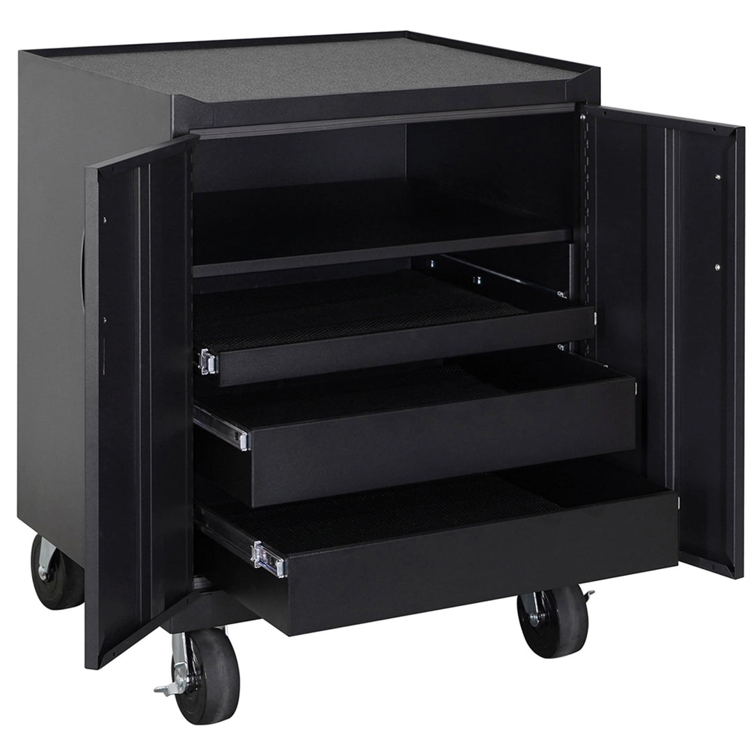 Stack-On Garage Base Cabinet with 3 Drawers – Steel Tool Storage with Shelf (CJ)