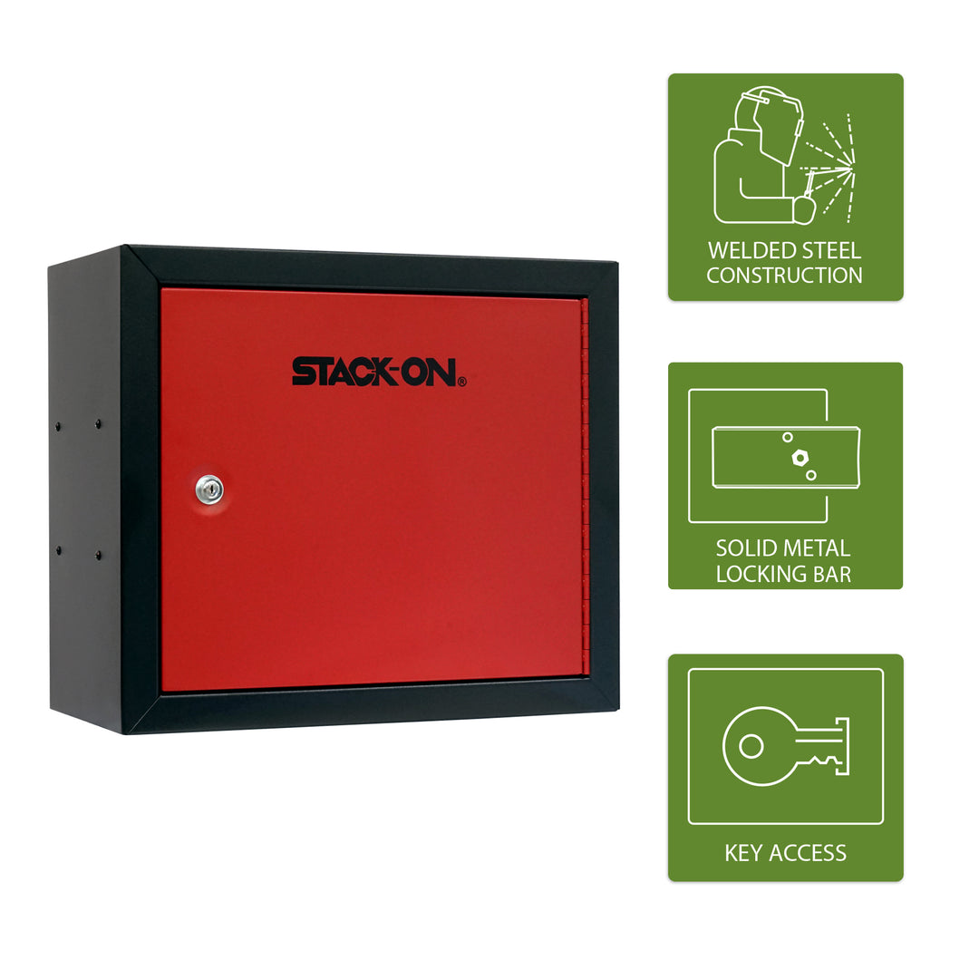 Stack-On Pistol / Ammo Cabinet Red - GCBR-900