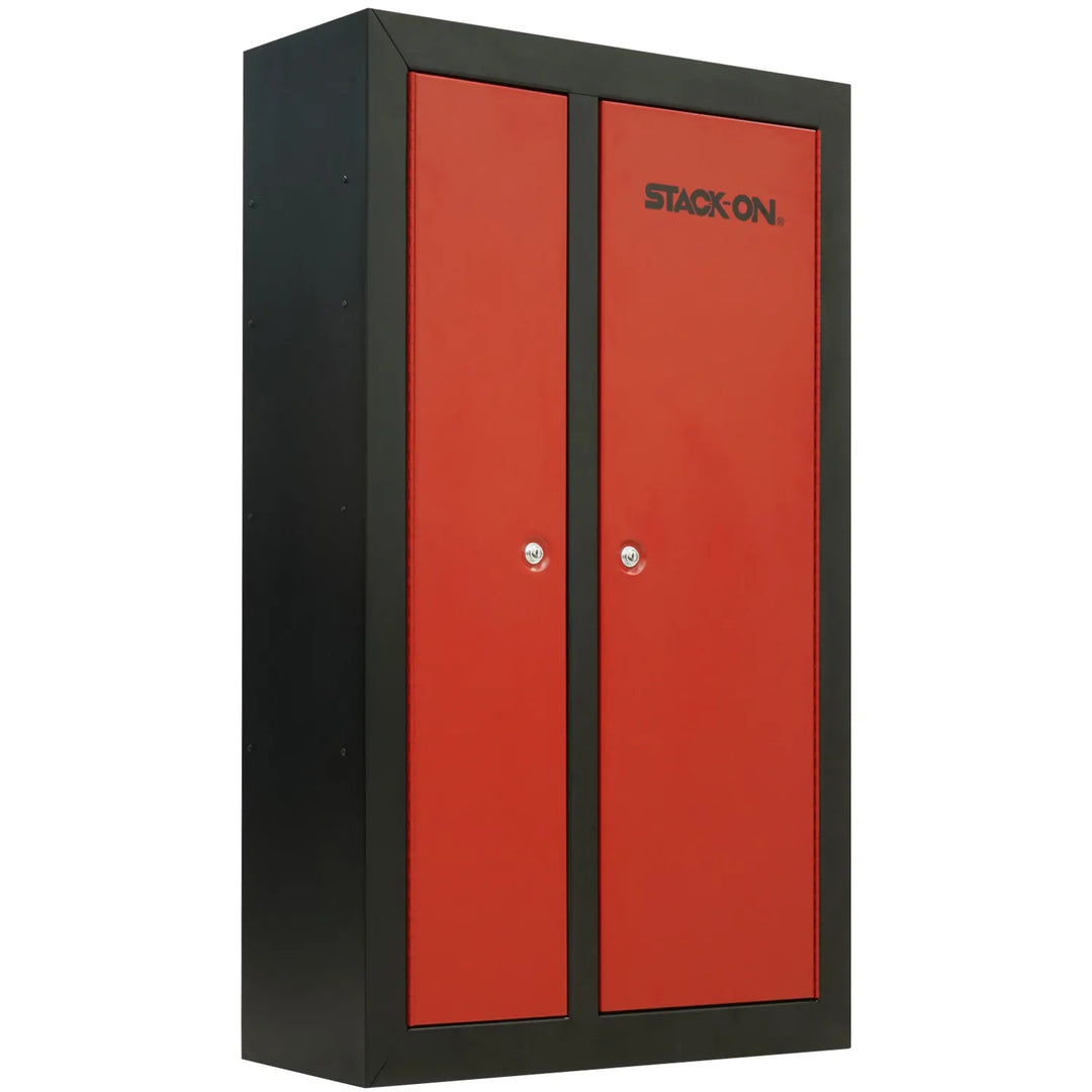 10 Gun Welded-Steel Double Door Security Cabinet – Black (CJ)