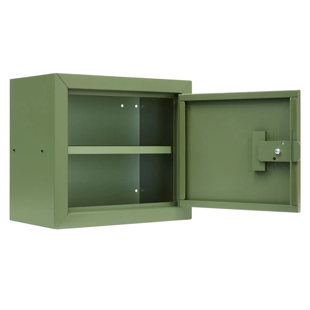 Compact Welded-Steel Pistol / Ammo Cabinet - Hunter Green (CJ)