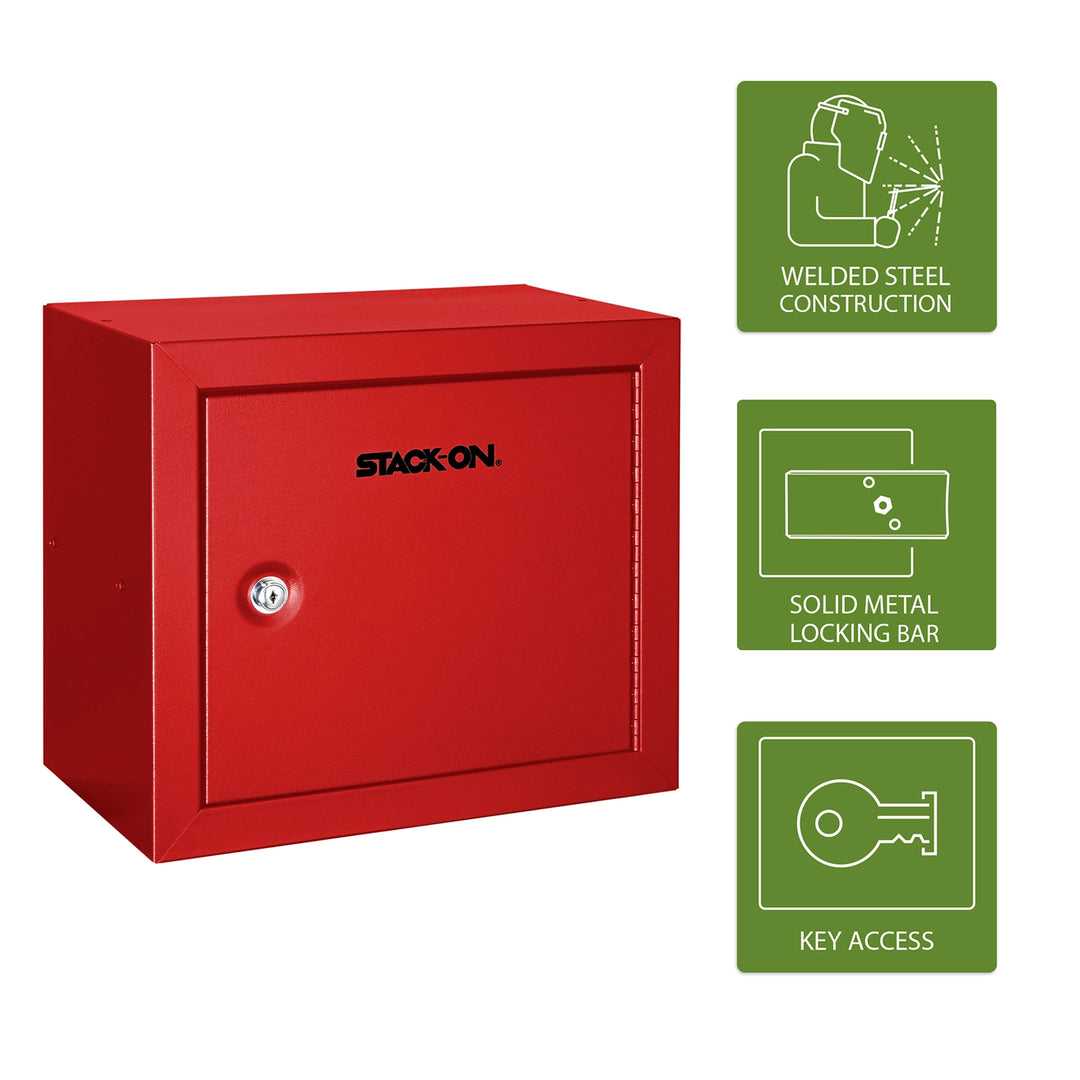 Stack-On GCR-500 Pistol & Ammo Cabinet – Key Lock, Compact Steel Design