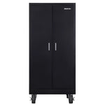 Load image into Gallery viewer, Stack-On Tall Steel Storage Locker – 4 Shelves, Rolling Cabinet
