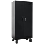 Load image into Gallery viewer, Stack-On Tall Steel Storage Locker – 4 Shelves, Rolling Cabinet
