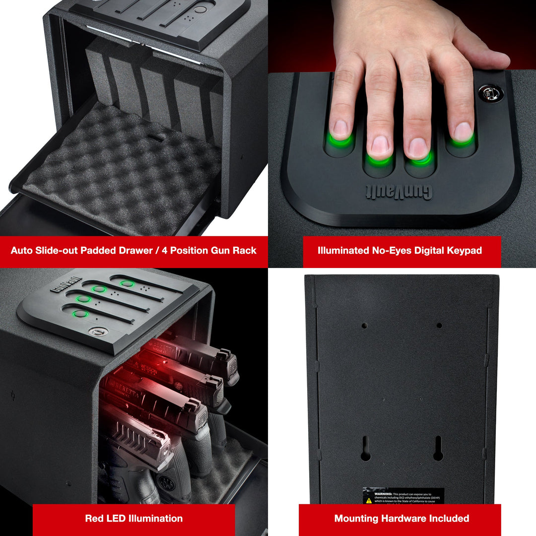 GunVault GV2050-19 MultiVault Handgun Safe