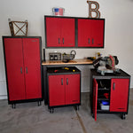 Load image into Gallery viewer, Stack-On Base Cabinet with 3 Drawers – Steel Garage Storage with Shelf

