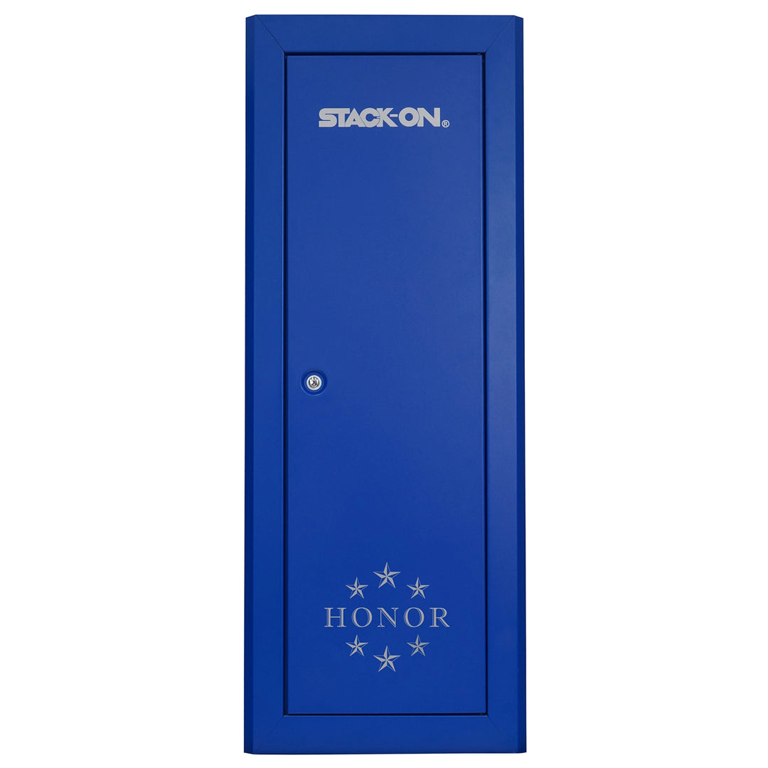 Honor 18 Gun Welded-Steel Security Cabinet with Beveled Edge – Blue