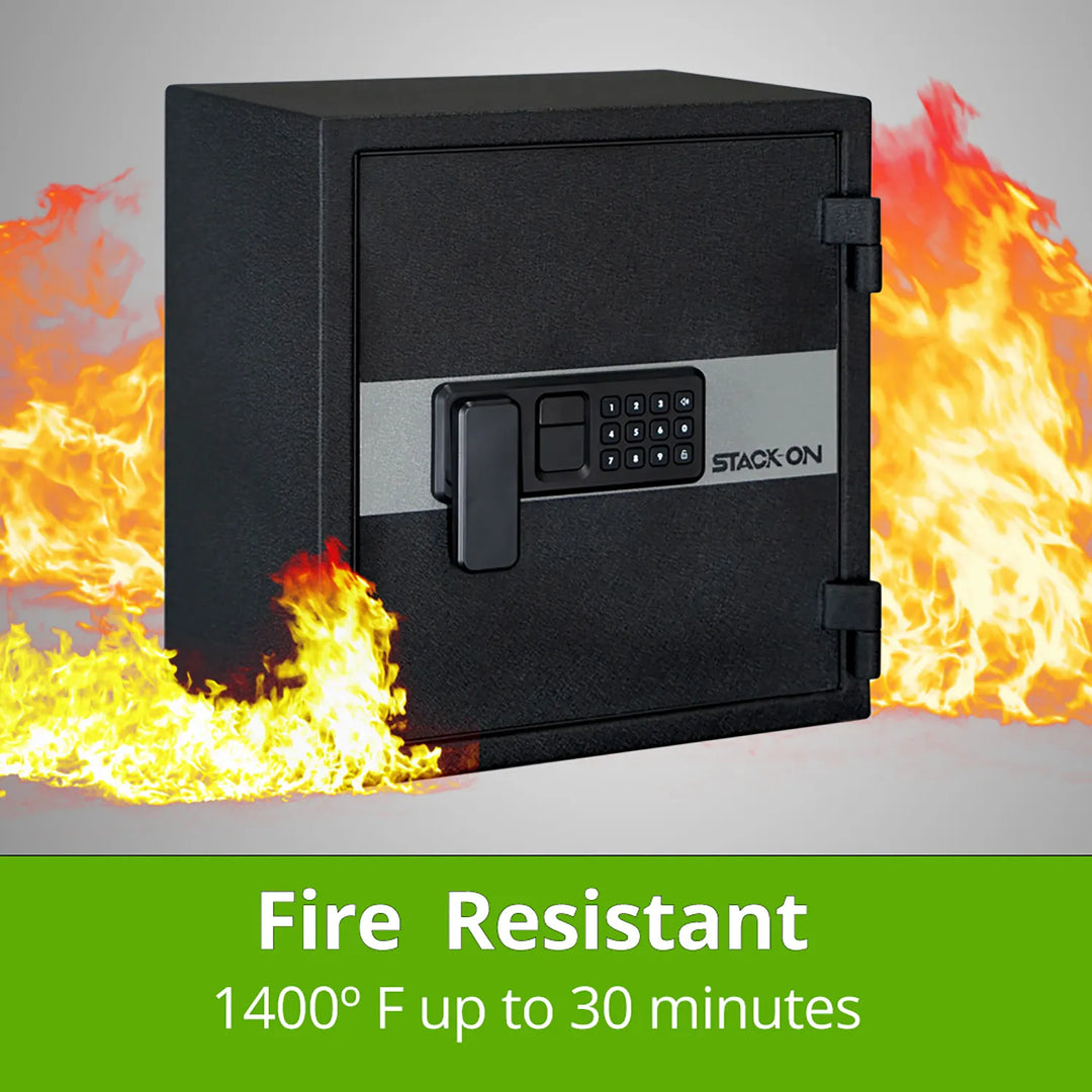 Stack-On Medium Fireproof & Waterproof Personal Safe with Electronic Lock