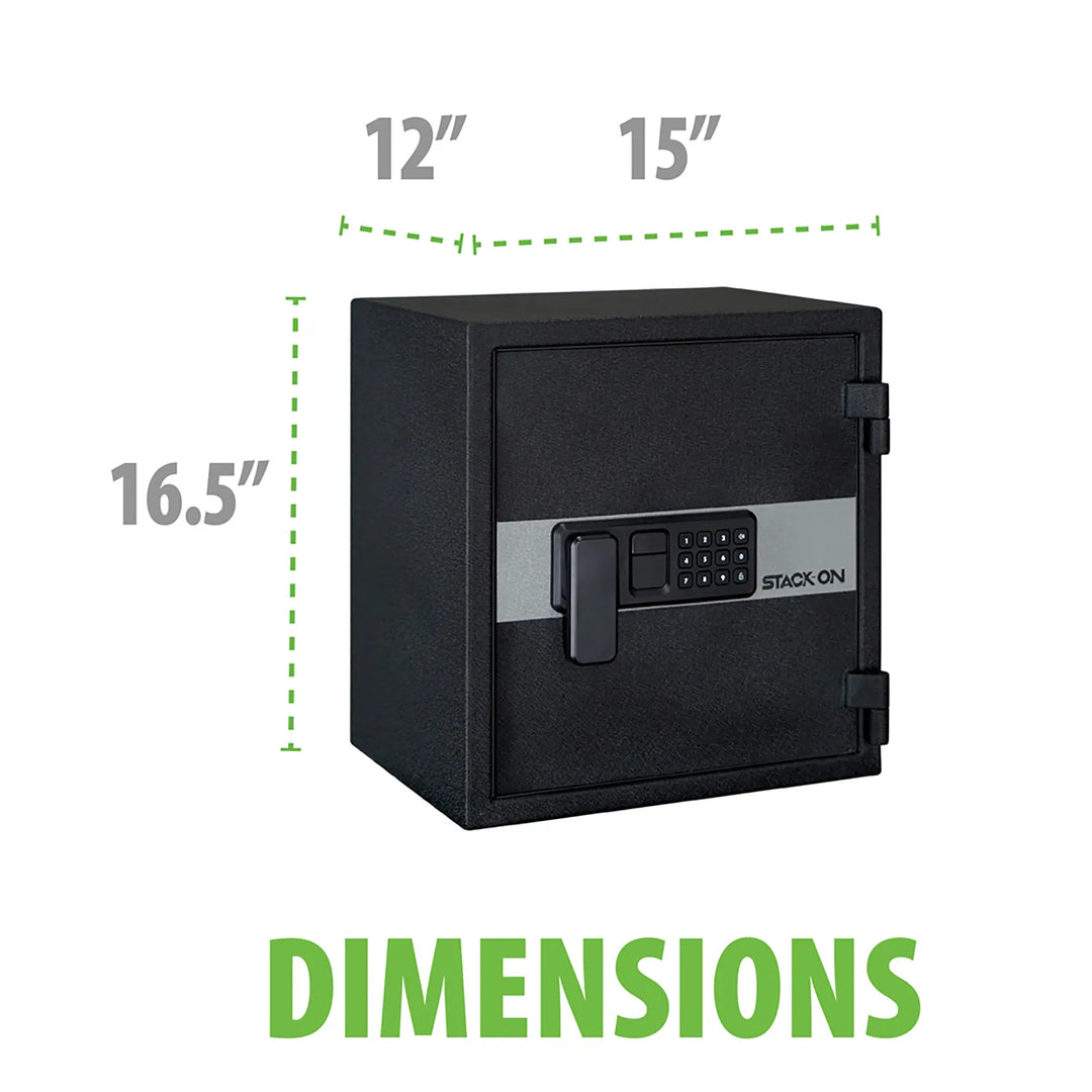 Stack-On Medium Fireproof & Waterproof Personal Safe with Electronic Lock