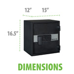Load image into Gallery viewer, Stack-On Medium Fireproof &amp; Waterproof Personal Safe with Electronic Lock
