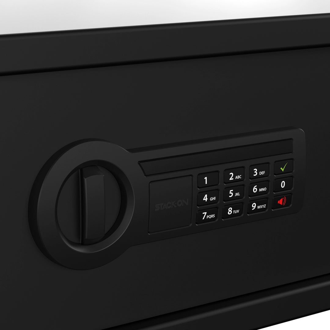 Stack-On Extra-Wide Personal Safe with Electronic Lock – Interior Light, Alarm
