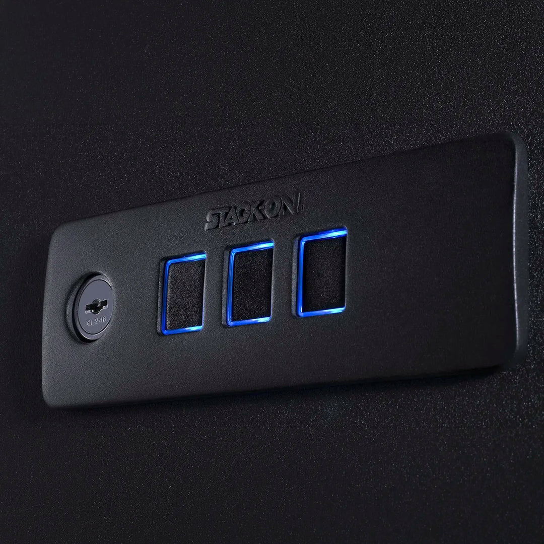 Stack-On Quick Access Handgun Safe with Electronic Lock – Medium Size