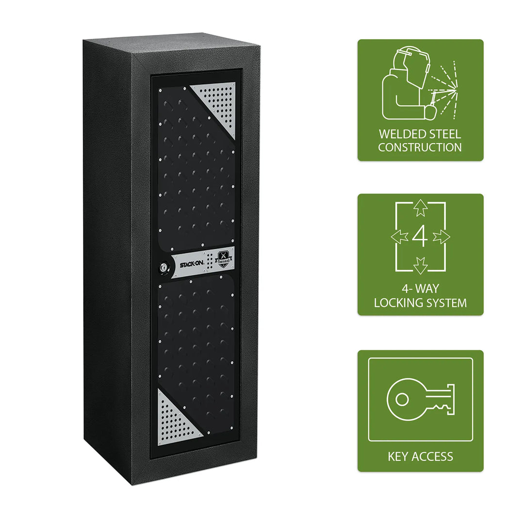 Stack-On 16 Gun Welded-Steel Tactical Firearms Security Cabinet – Black/Gray (Local Vegas Pickup Only)