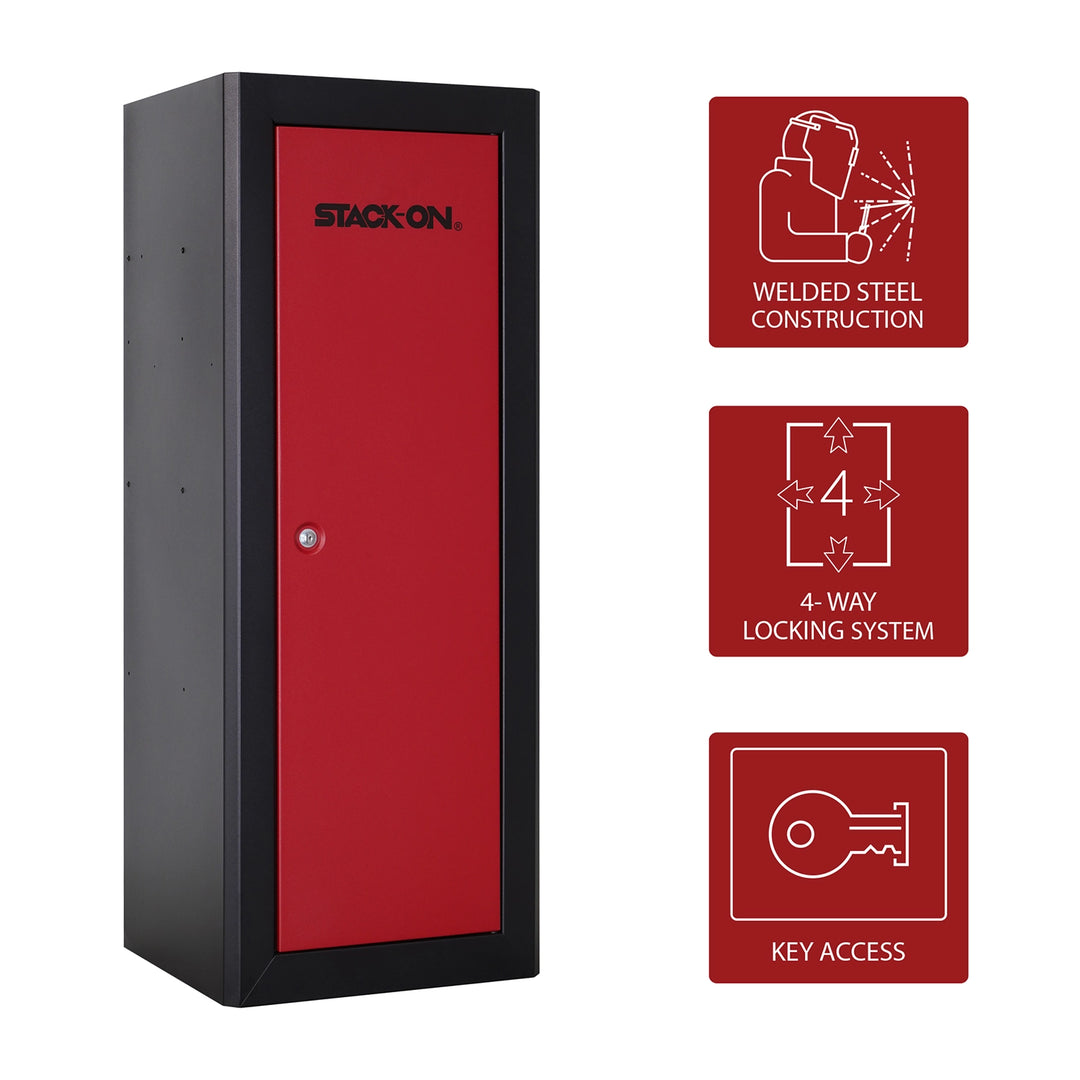 18 Gun Deluxe Beveled Edged Security Cabinet - Red Doors (Local Vegas Pickup Only)
