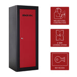 Load image into Gallery viewer, 18 Gun Deluxe Beveled Edged Security Cabinet - Red Doors (Local Vegas Pickup Only)
